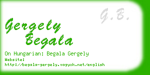 gergely begala business card